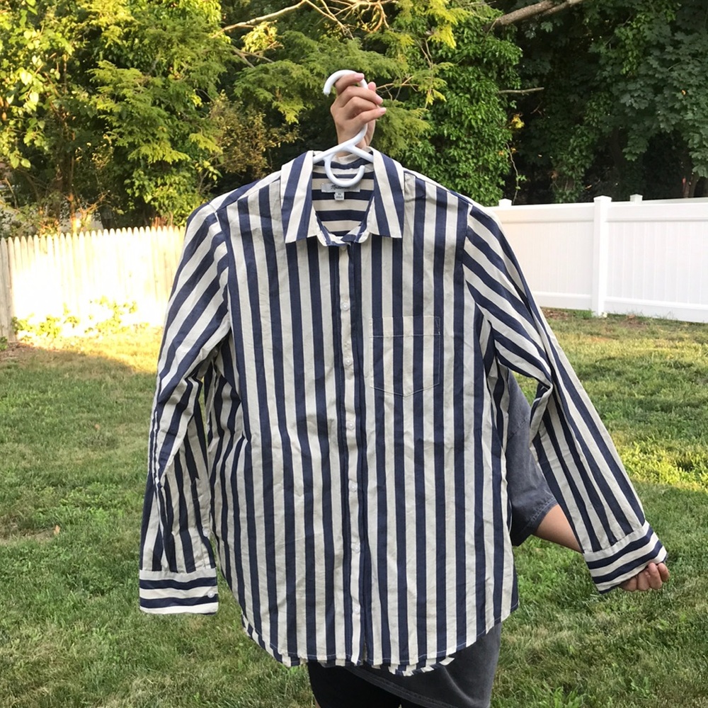 Madewell striped long sleeve button down